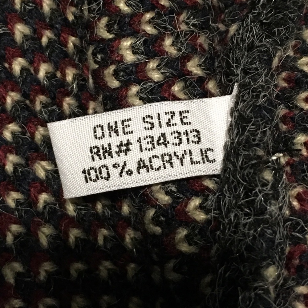 NWOT Cozy Charcoal Grey Tribal Print Open Front Knit Poncho - Picture 12 of 14